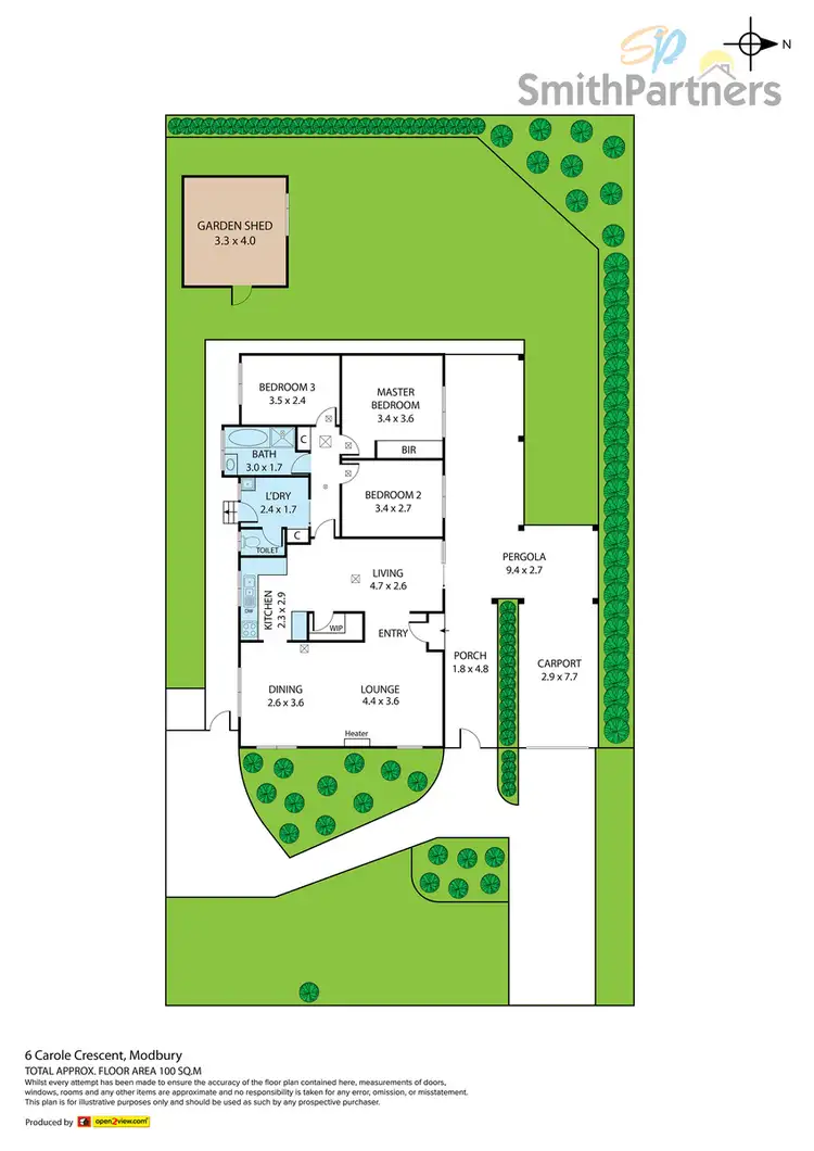 Floorplan of Homely house listing, 6 Carole Crescent, Modbury SA 5092