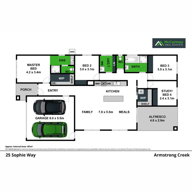 Floorplan of Homely house listing, 25 Sophie Way, Armstrong Creek VIC 3217