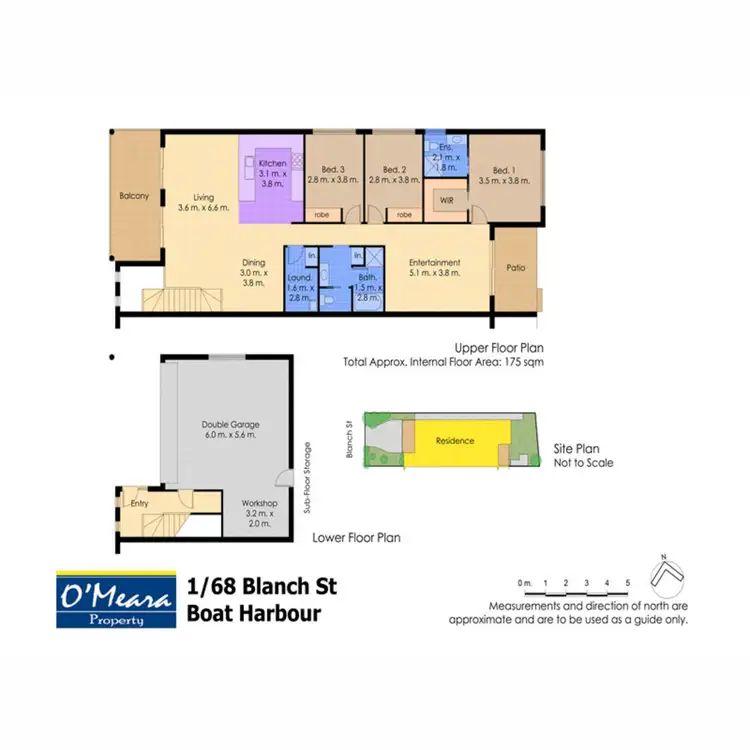 Floorplan of Homely semi-detached listing, 1/68 Blanch Street, Boat Harbour NSW 2316