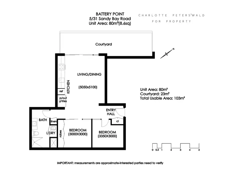 Floorplan of Homely apartment listing, 3/51 Sandy Bay Road, Battery Point TAS 7004