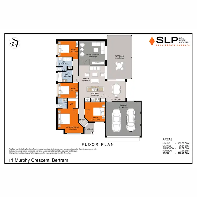 Floorplan of Homely house listing, 11 Murphy Crescent, Bertram WA 6167