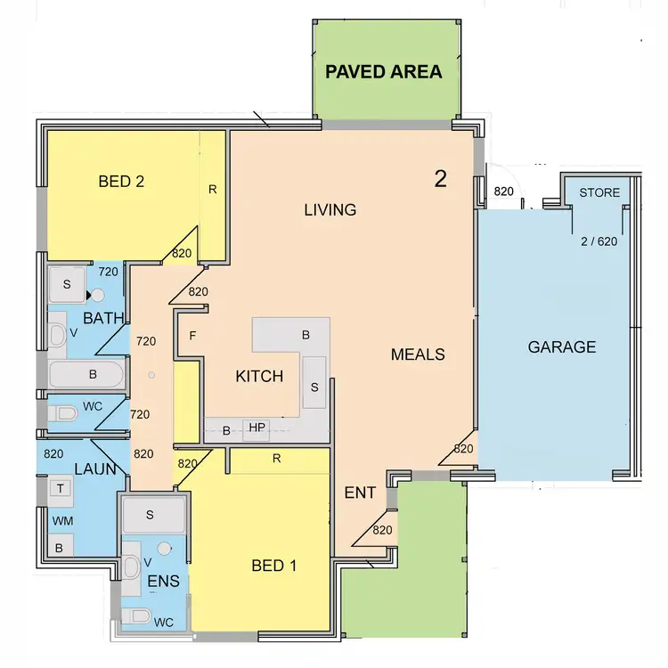 Floorplan of Homely unit listing, 2/63 Thomson Street, Sale VIC 3850