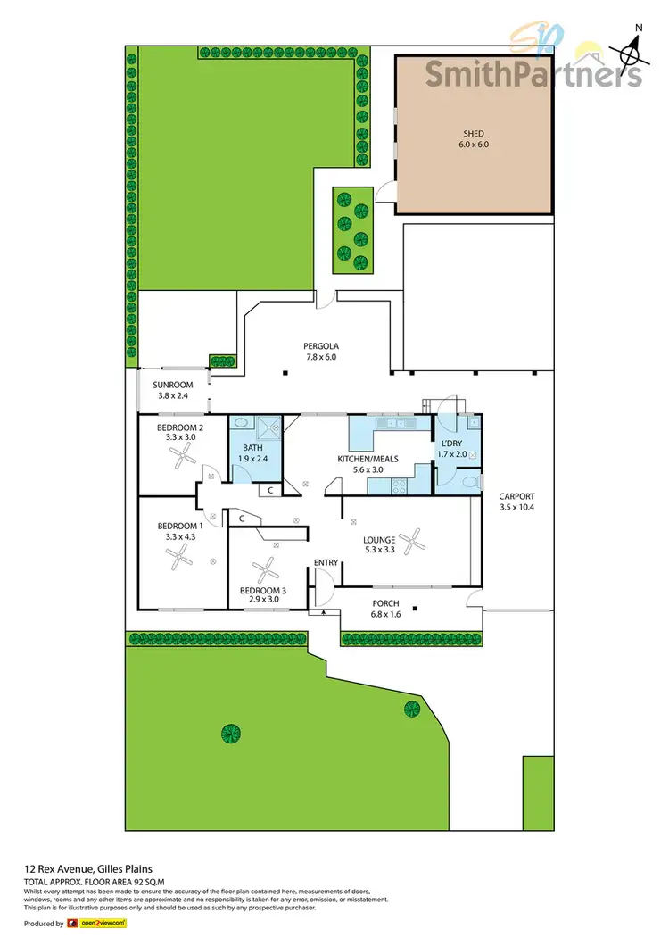Floorplan of Homely house listing, 12 Rex Avenue, Gilles Plains SA 5086