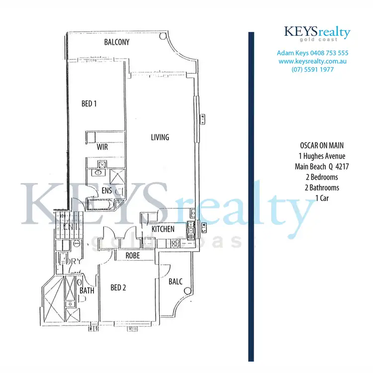 Floorplan of Homely apartment listing, 27/1 Hughes Avenue, Main Beach QLD 4217