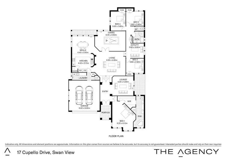 Floorplan of Homely house listing, 17 Cupello Drive, Swan View WA 6056