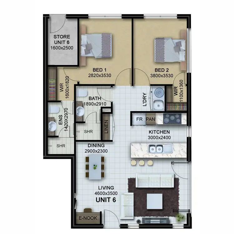 Floorplan of Homely apartment listing, 6/316 Hardey Road, Cloverdale WA 6105