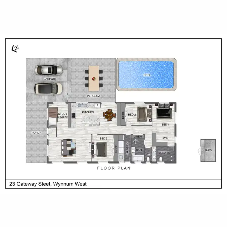 Floorplan of Homely house listing, 23 Gateway Street, Wynnum West QLD 4178