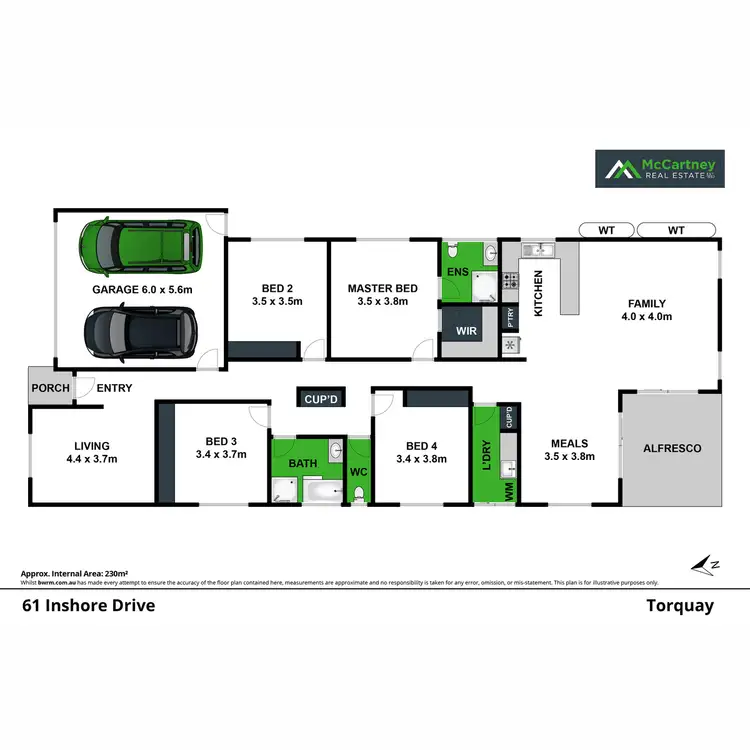 Floorplan of Homely house listing, 61 Inshore Drive, Torquay VIC 3228