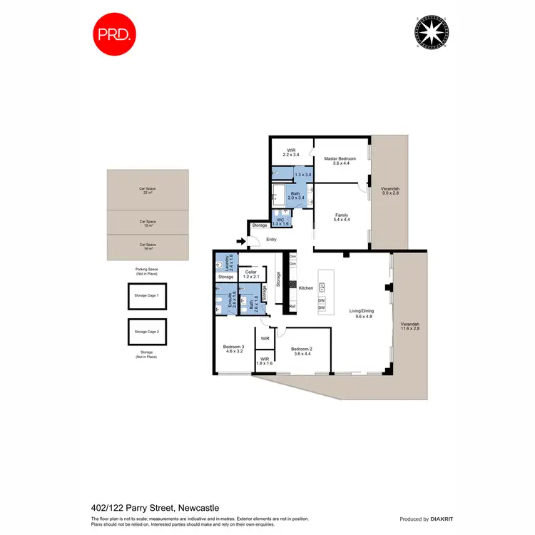 Floorplan of Homely apartment listing, 402/122 Parry Street, Newcastle West NSW 2302