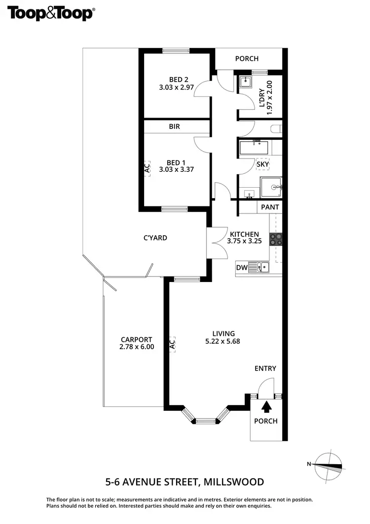 Floorplan of Homely unit listing, 5/6 Avenue Street, Millswood SA 5034