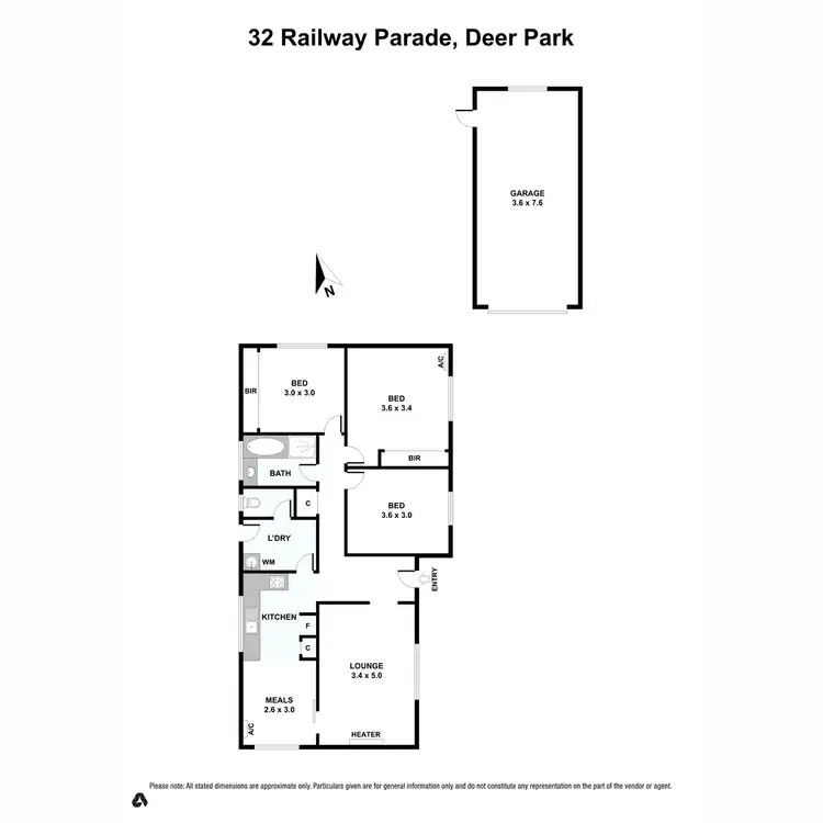 Floorplan of Homely house listing, 32 Railway Parade, Deer Park VIC 3023
