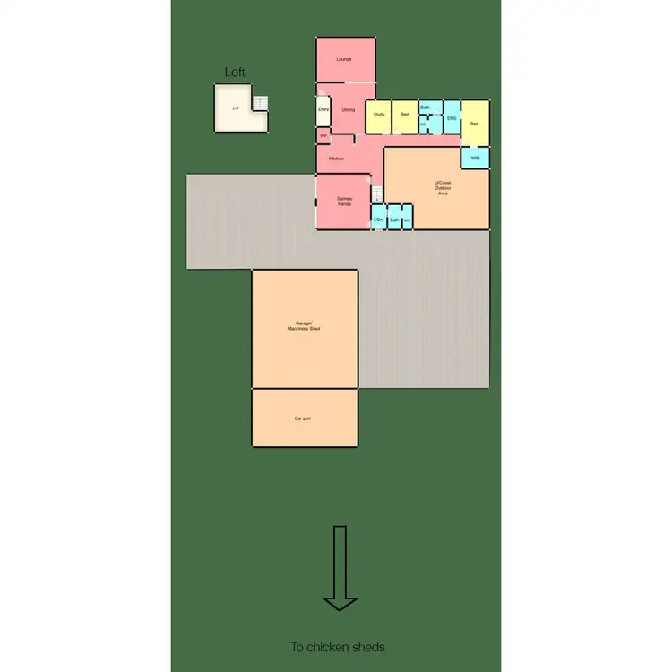 Floorplan of Homely rural property listing, 925 Old Maitland Road, Bishops Bridge NSW 2326