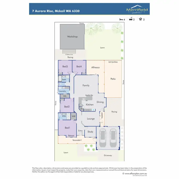 Floorplan of Homely house listing, 7 Aurora Rise, Mckail WA 6330