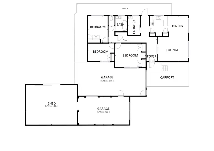 Floorplan of Homely house listing, 405 Lawrence Street, Wodonga VIC 3690