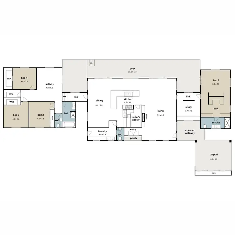 Floorplan of Homely rural property listing, 76 Ringwood Lane, Exeter NSW 2579