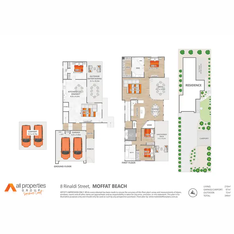 Floorplan of Homely house listing, 8 Rinaldi Street, Moffat Beach QLD 4551