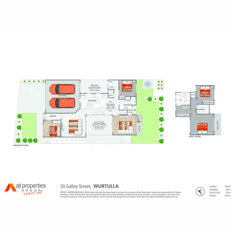 Floorplan of Homely house listing, 20 Galley Street, Wurtulla QLD 4575