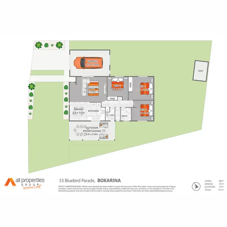 Floorplan of Homely house listing, 53 Bluebird Parade, Bokarina QLD 4575