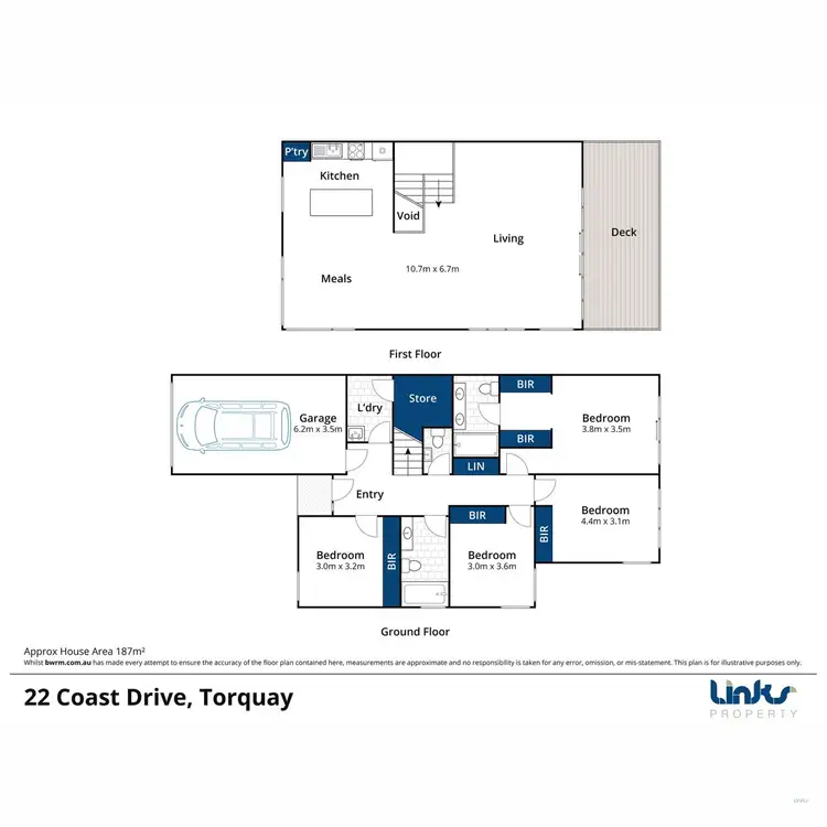 Floorplan of Homely townhouse listing, 22 Coast Drive, Torquay VIC 3228