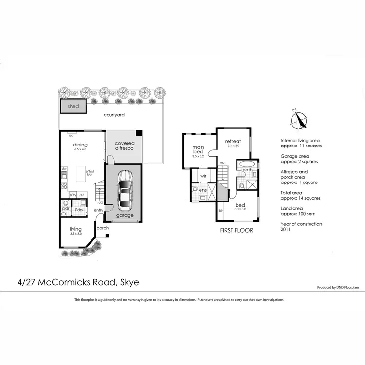 Floorplan of Homely townhouse listing, 4/27 McCormicks Road, Skye VIC 3977