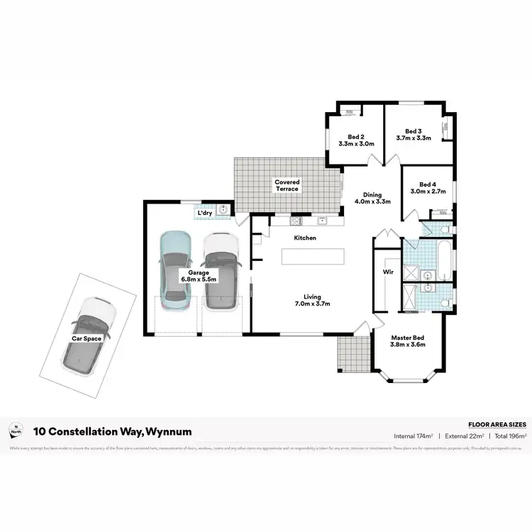 Floorplan of Homely house listing, 10 Constellation Way, Wynnum QLD 4178