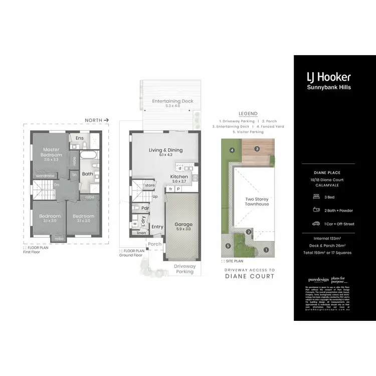 Floorplan of Homely townhouse listing, 19/18 Diane Court, Calamvale QLD 4116