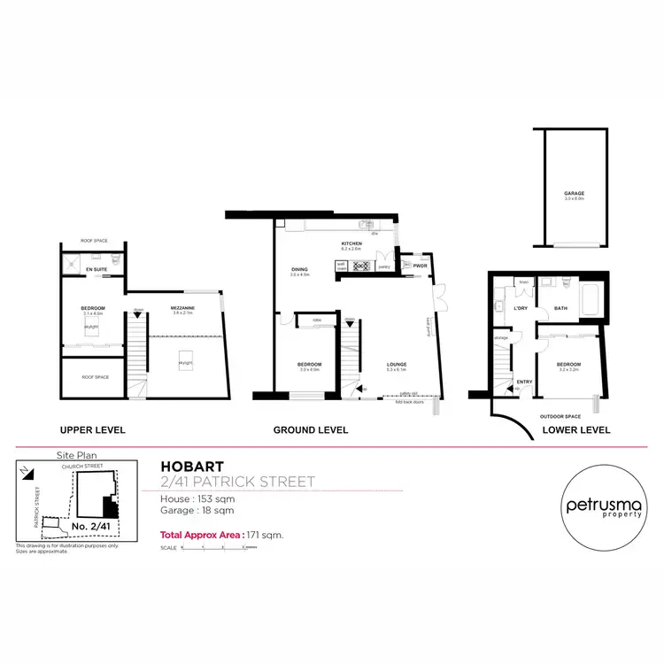 Floorplan of Homely unit listing, 2/41 Patrick Street, Hobart TAS 7000
