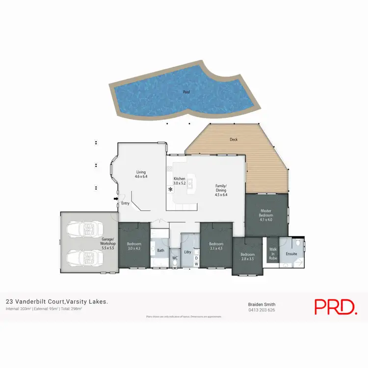 Floorplan of Homely house listing, 23 Vanderbilt Court, Varsity Lakes QLD 4227