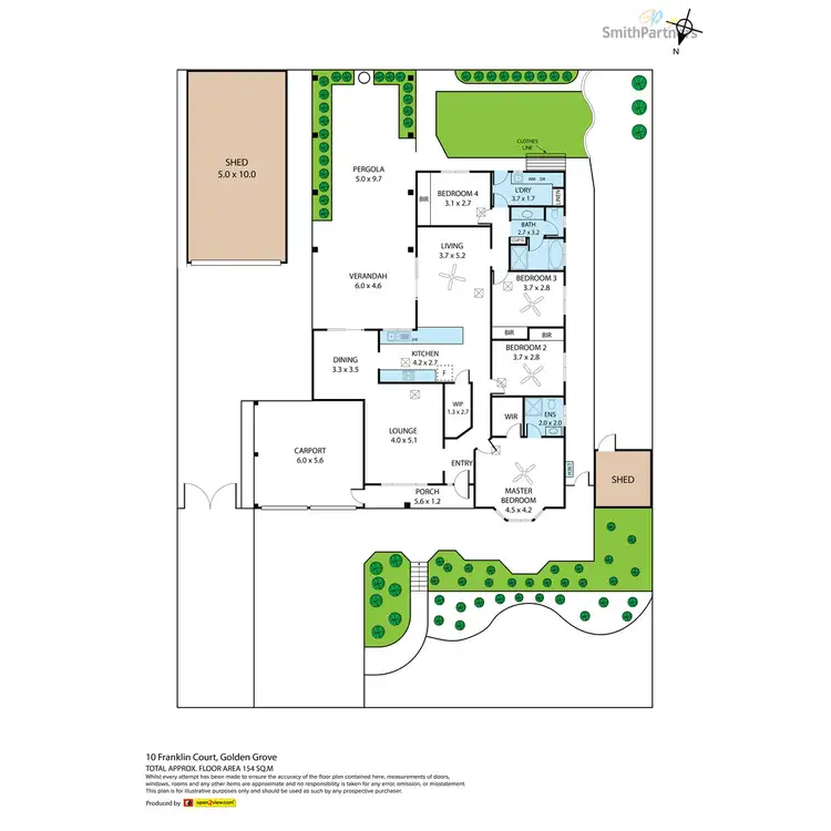 Floorplan of Homely house listing, 10 Franklin Court, Golden Grove SA 5125