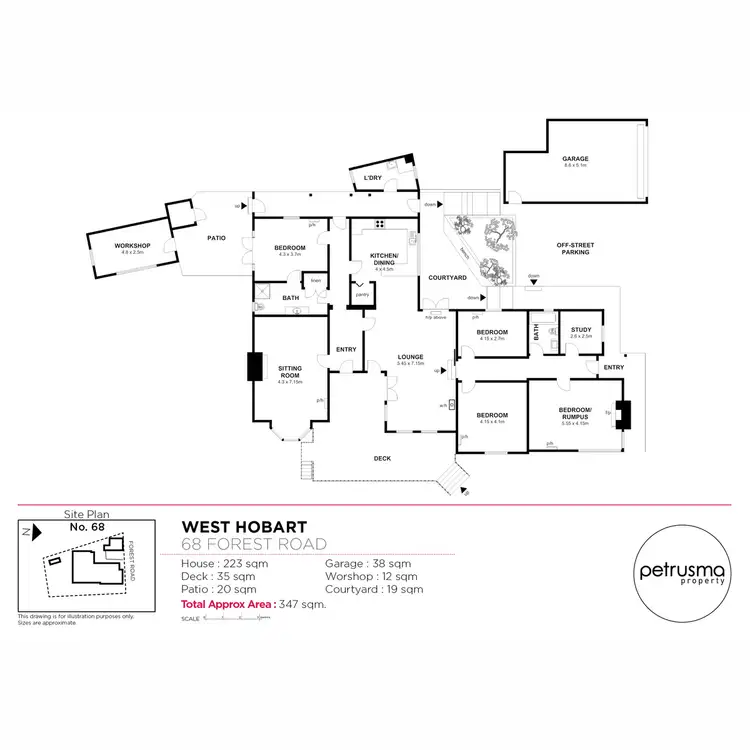 Floorplan of Homely house listing, 68 Forest Road, West Hobart TAS 7000