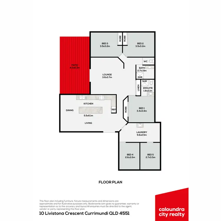 Floorplan of Homely house listing, 10 Livistona Crescent, Currimundi QLD 4551