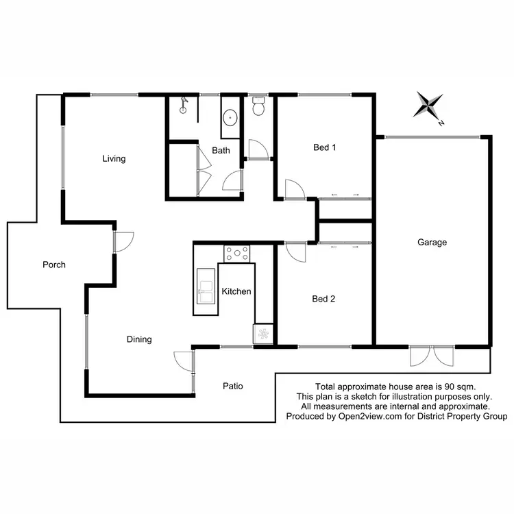 Floorplan of Homely unit listing, 1/8 Maxwell Street, Wangaratta VIC 3677