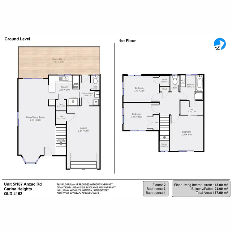 Floorplan of Homely townhouse listing, 5/107 Anzac Road, Carina Heights QLD 4152