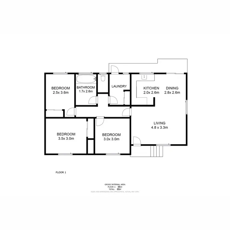 Floorplan of Homely house listing, 7 Beatrice Place, Bridgewater TAS 7030