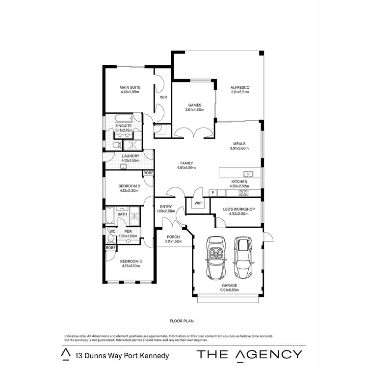 Floorplan of Homely house listing, 13 Dunns Way, Port Kennedy WA 6172