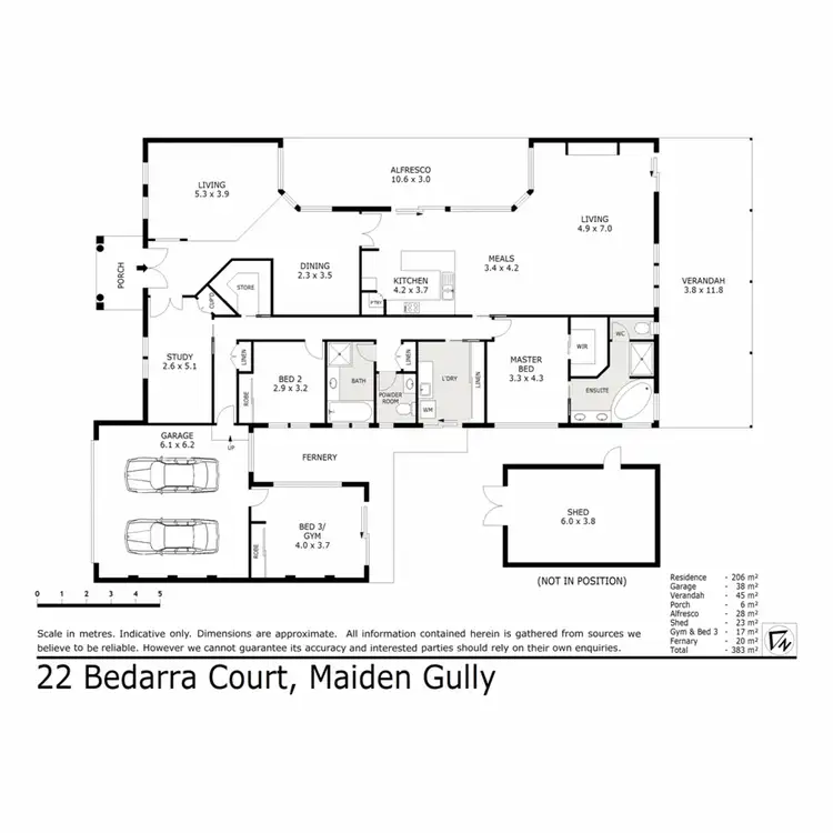Floorplan of Homely house listing, 22 Bedarra Court, Maiden Gully VIC 3551