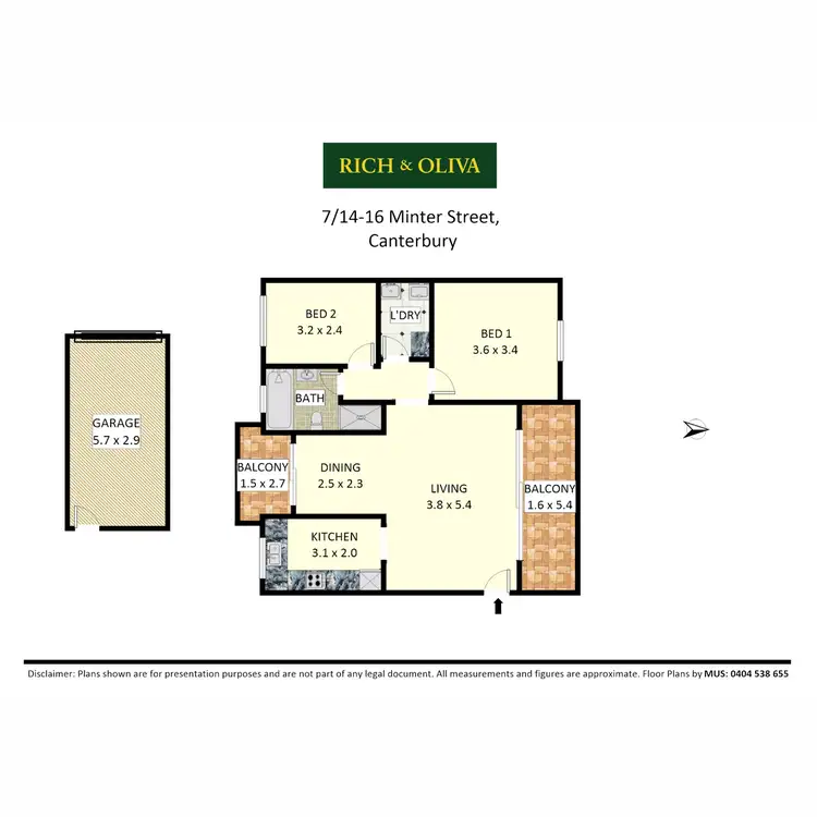 Floorplan of Homely apartment listing, 7/14-16 Minter Street, Canterbury NSW 2193