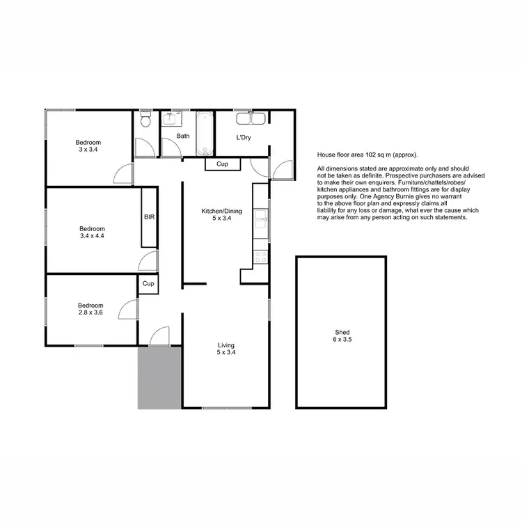 Floorplan of Homely house listing, 17 Terrylands Street, Hillcrest TAS 7320