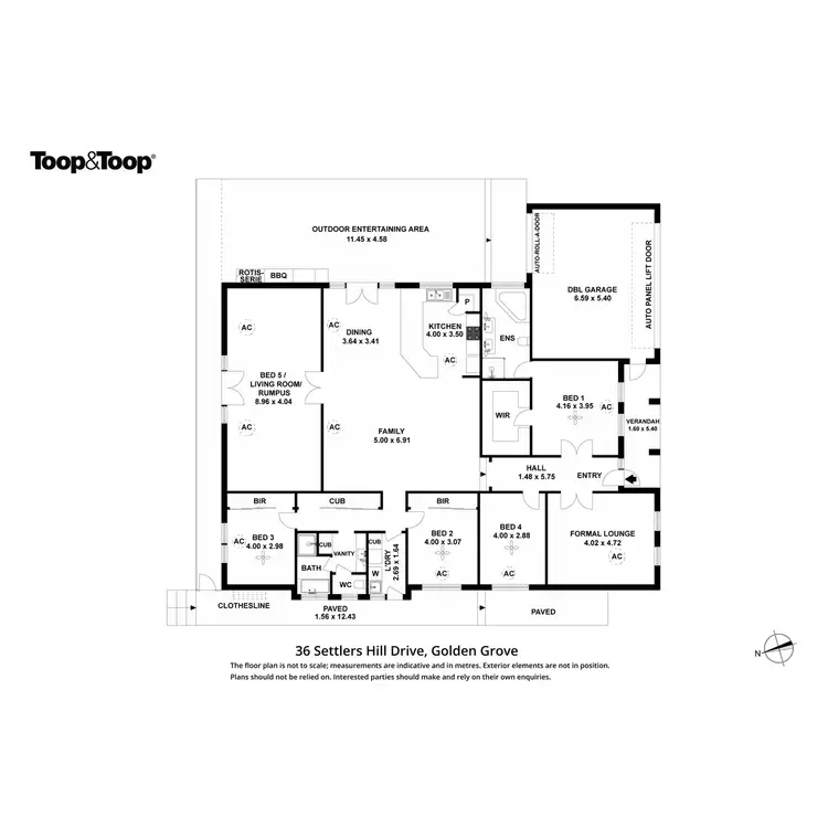Floorplan of Homely house listing, 36 Settlers Hill Drive, Golden Grove SA 5125