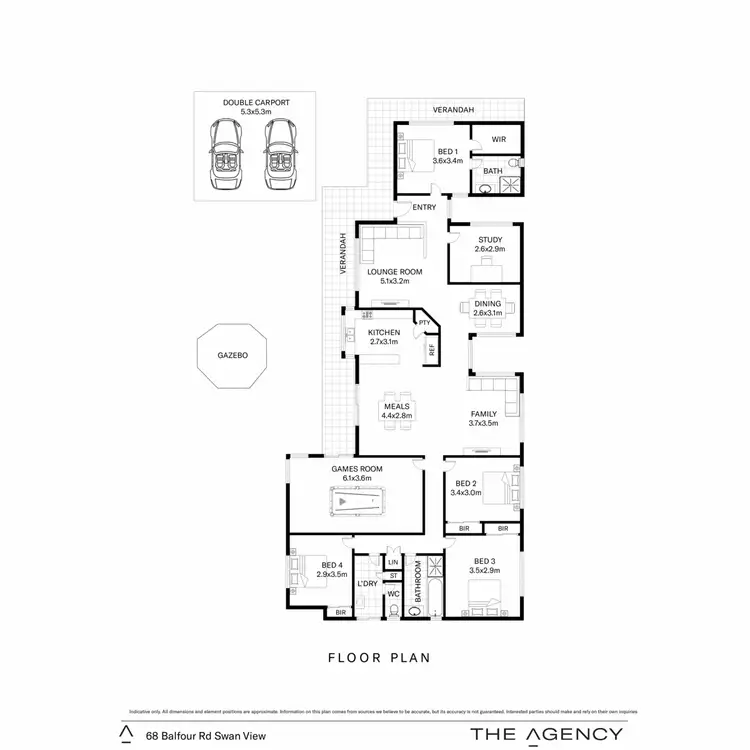 Floorplan of Homely house listing, 68 Balfour Road, Swan View WA 6056