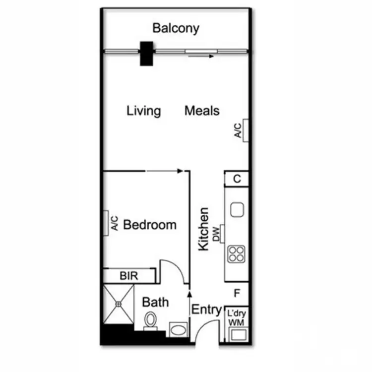 Floorplan of Homely apartment listing, 2503/350 William Street, Melbourne VIC 3000
