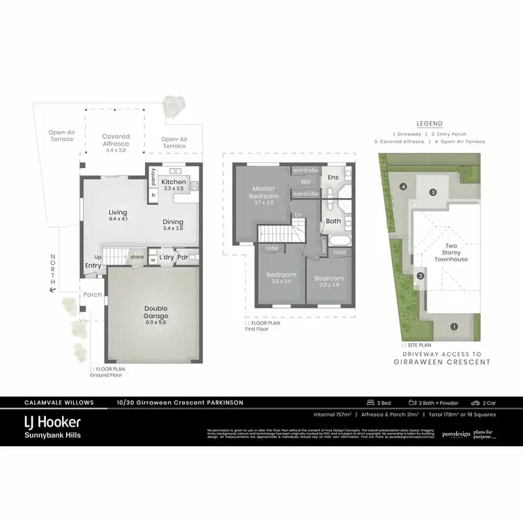 Floorplan of Homely townhouse listing, 10/30 Girraween Crescent, Parkinson QLD 4115