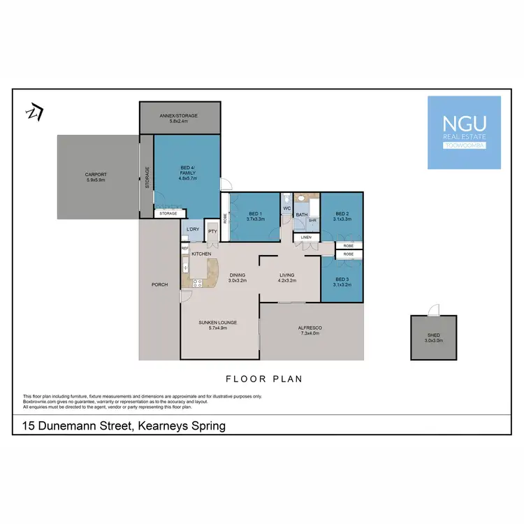 Floorplan of Homely house listing, 15 Dunemann Street, Kearneys Spring QLD 4350