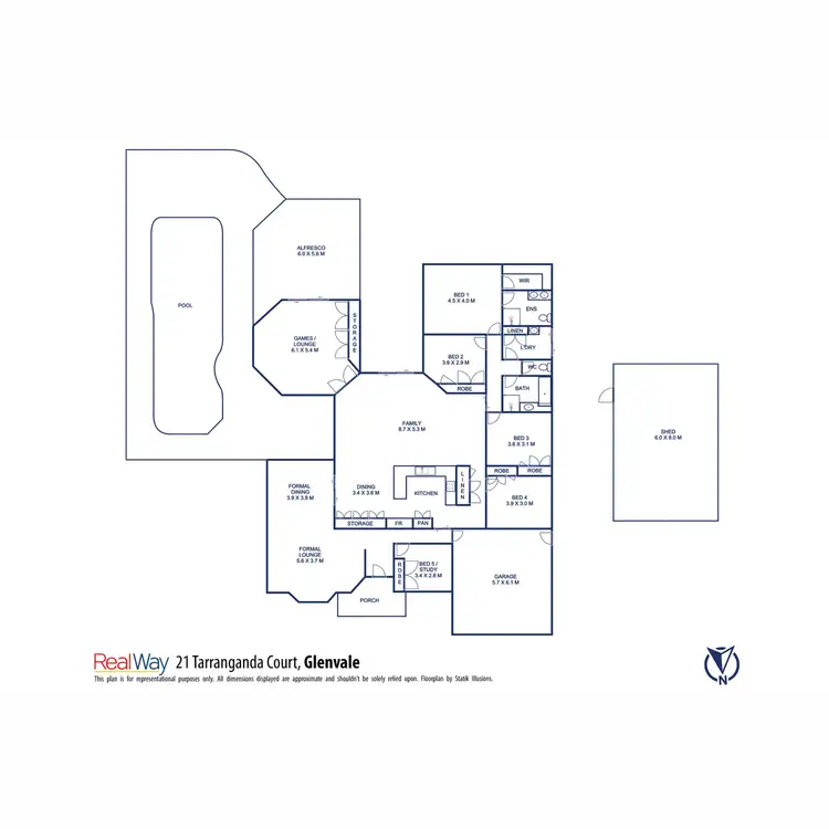 Floorplan of Homely house listing, 21 Tarranganda Court, Glenvale QLD 4350