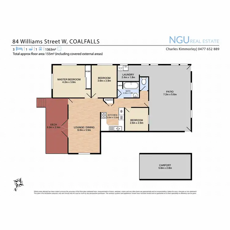 Floorplan of Homely house listing, 84 Williams Street West, Coalfalls QLD 4305