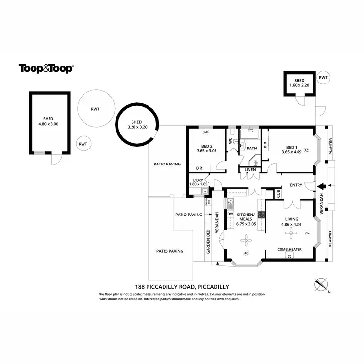 Floorplan of Homely house listing, 188 Piccadilly Road, Piccadilly SA 5151