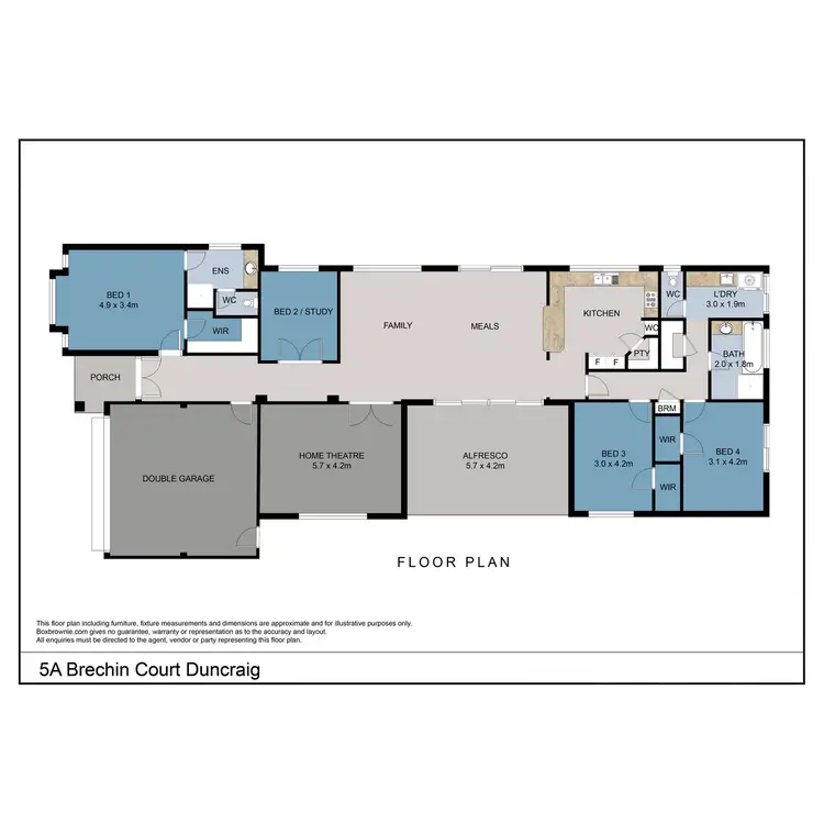 Floorplan of Homely house listing, 5A Brechin Court, Duncraig WA 6023