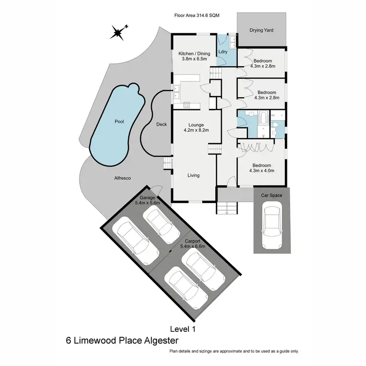 Floorplan of Homely house listing, 6 Limewood Place, Algester QLD 4115