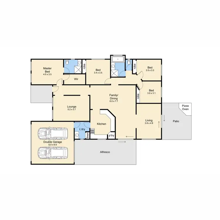 Floorplan of Homely house listing, 24 Rosemary Drive, Hastings VIC 3915