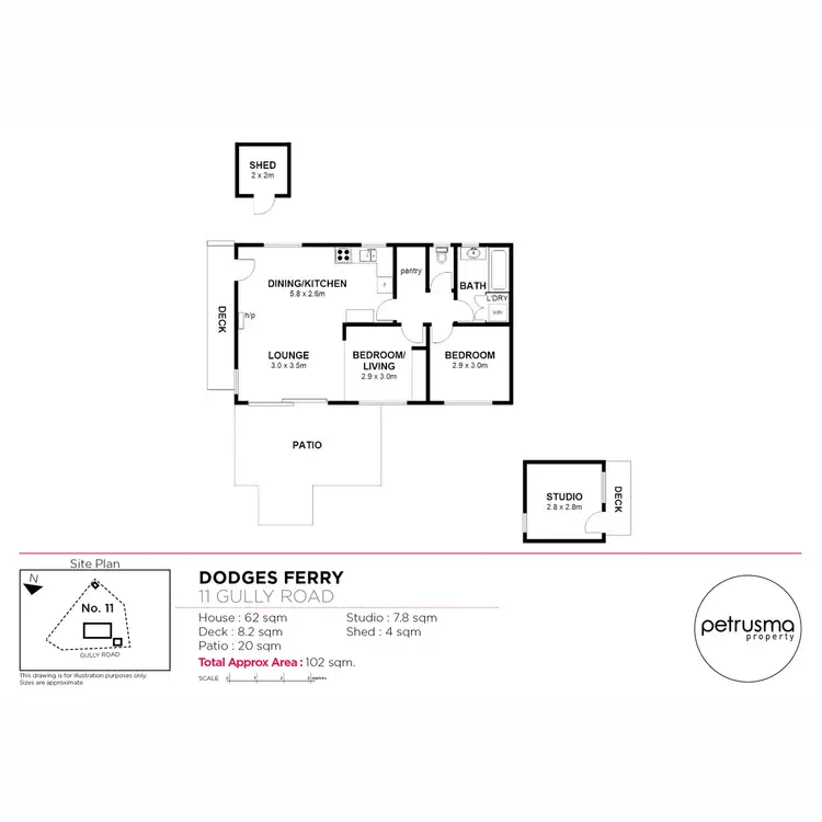 Floorplan of Homely house listing, 11 Gully Road, Dodges Ferry TAS 7173